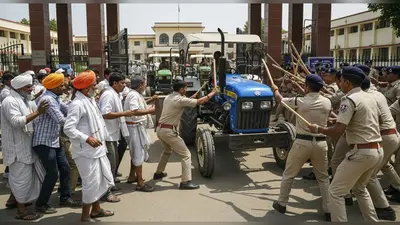 पीलीभीत: कलक्ट्रेट में ट्रैक्टर लेकर घुसे किसान नेता, पुलिस से हुई तीखी झड़प!