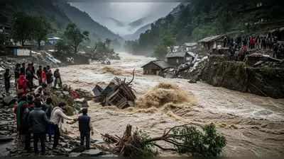 जम्मू के किश्तवाड़ में बादल फटा, भारी तबाही की आशंका:धार्मिक यात्रा के लिए जुटे लोग बाढ़ की चपेट में आए; UP के 11 जिलों में बाढ़