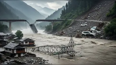 हिमाचल में मानसून का कहर: पौंग डैम से पानी छोड़ने के बाद तबाही; मकान क्षतिग्रस्त, पंडोह में बिजली टावर गिरा, शिमला में भूस्खलन से वाहन दबे और सुन्नी में पुल टूटा