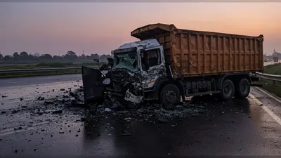 कानपुर में भीषण सड़क हादसा: खड़े ट्रक से टकराया कंटेनर, दो की मौत, झपकी बनी काल