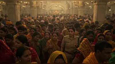 बांकेबिहारी मंदिर में फिर भीड़ का कहर: मंगला आरती में महिला अस्वस्थ, एडीजी भी फंसीं