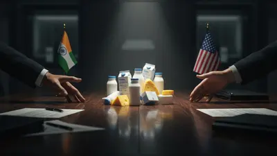 भारत-अमेरिका व्यापार वार्ता पर संकट: डेयरी उत्पादों पर गतिरोध से छठे दौर की बातचीत रद्द होने की आशंका