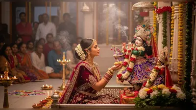 मथुरा में भक्ति का अनोखा रंग: नंदोत्सव में इंदुलेखा ने बांकेबिहारी से किया ‘विवाह’, बनी आकर्षण का केंद्र