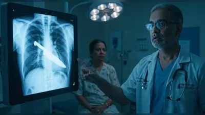 सीने के दर्द का चौंकाने वाला सच: 8 साल से फंसी थी चाकू की धार, एक्सरे ने खोला राज़!