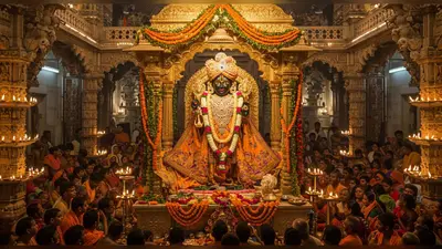 द्वारका में जन्माष्टमी का भव्य उल्लास: द्वारकाधीश का केसरिया श्रृंगार, आधी रात के बाद तक दर्शन के लिए उमड़ा जनसैलाब