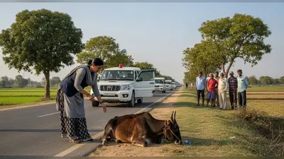 यूपी: सड़क पर तड़प रहे गोवंश को देख SDM ने रोका काफिला, फिर जो किया… लोगों ने की जमकर तारीफ