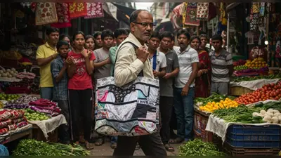 वीडियो वायरल: बाजार में चड्डी वाला बैग लेकर पहुंचा शख्स, लोग घूरते रह गए!