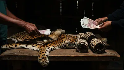 10 लाख में टाइगर, 5 लाख में लेपर्ड की खाल-अंग:मूंछ के बाल तंत्र-मंत्र के लिए खरीद रहे, खूंखार शिकारियों के बीच भास्कर, कैमरे पर दरिंदे