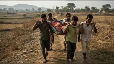 सरगुजा में मानवता शर्मसार: गर्भवती महिला को कंधे पर लेकर चले परिजन, वीडियो वायरल, खुली सरकारी दावों की पोल