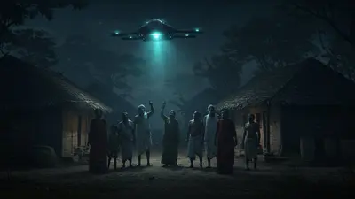 लखीमपुर खीरी में रहस्यमयी उड़ती चीज़ से हड़कंप: ग्रामीणों का दावा, रात में दिखा ‘ड्रोन’