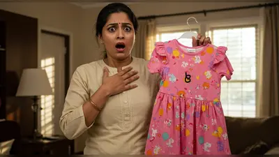 बच्ची की नई ड्रेस पर दिखा कुछ ऐसा, माँ के उड़ गए होश!