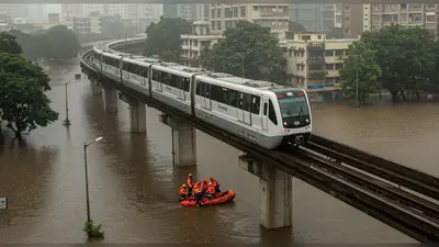 मुंबई में लगातार तीसरे दिन स्कूल-कॉलेज, दफ्तर बंद:34 ट्रेनें कैंसिल, मोनोरेल से यात्रियों का रेस्क्यू; UP के 100 से ज्यादा गांवों में बाढ़