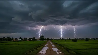 उत्तर प्रदेश में मौसम का बदलाव: अगले चार दिन गरज-चमक और बारिश का अनुमान, 47 जिलों में बिजली गिरने की चेतावनी