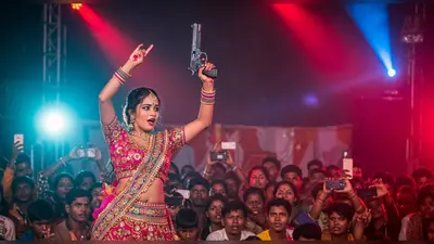 बिहार में स्टेज पर खौफनाक मंजर: ठुमके लगाती डांसर ने लहराई पिस्टल, वीडियो वायरल