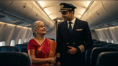 पायलट बेटे ने माँ को अपनी ही उड़ान में दिया ऐसा सम्मान, आँखों में आ गए खुशी के आँसू!