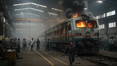 बरेली रेलवे वर्कशॉप में भीषण आग: कोच मरम्मत के दौरान महिला कर्मचारी गंभीर रूप से झुलसी