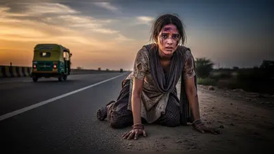 यूपी: हाईवे पर हैवानियत की कोशिश, जान बचाने चलती टेंपो से कूदी महिला, सिर और नाक की हड्डी टूटी