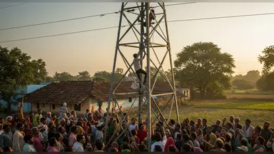 प्यार की खातिर जान की बाजी: शादी की जिद में हाई टेंशन टावर पर चढ़ा आशिक, गांव में हड़कंप