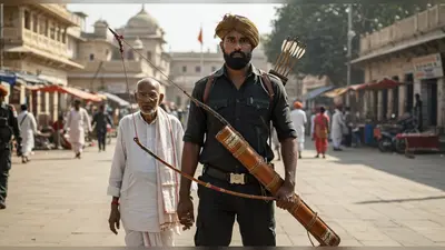 वायरल खबर: AK-47 नहीं, तीर-धनुष से होती है इस शख्स की सुरक्षा