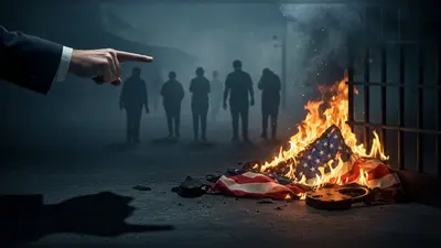 ट्रम्प का आदेश- अमेरिका का झंडा जलाया तो जेल होगी:प्रवासियों का देश निकाला होगा, बिना पैसे जमा किए जमानत पर भी रोक