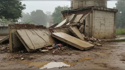 यूपी: मूसलाधार बारिश में ढही पानी की टंकी की दीवार, एक मजदूर की दर्दनाक मौत
