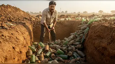 वीडियो वायरल: ज़मीन के अंदर निकले हज़ारों बोतल, शख्स ने खोदी तो मिला हैरान करने वाला सच!