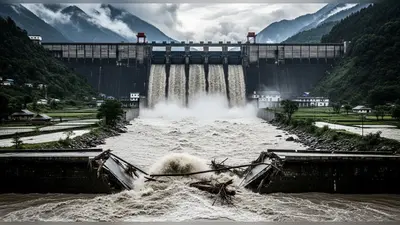 हिमाचल: पंडोह डैम के पांचों गेट खोले गए, ब्यास नदी में उफान; दवाड़ा फुटब्रिज बहा, कई निचले इलाके प्रभावित