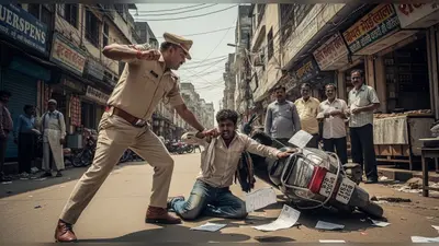 लखनऊ में सिपाही की गुंडागर्दी: गाड़ी चेक करने के नाम पर युवक को बेरहमी से पीटा
