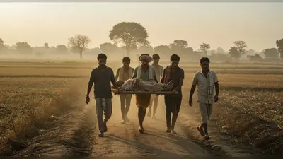 रास्ता नहीं तो खाट ही सहारा: यूपी में इलाज के लिए मरीज को खाट पर ले गए ग्रामीण; अधिकारी ने बताई ‘बड़ी वजह’