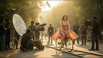 फिल्मों में हीरोइनें ऐसे चलाती हैं साइकिल! वायरल BTS वीडियो ने खोला राज, लाखों लोग हैरान