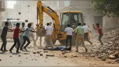 बदायूं: अवैध कब्जा हटाने गई टीम पर पथराव, गाड़ियों में तोड़फोड़, जेसीबी से टकराकर युवक घायल – क्या हुआ और क्यों?