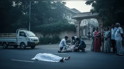 जिलाधिकारी आवास के सामने दर्दनाक हादसा: मिनी ट्रक ने दंपती को रौंदा, पत्नी की मौत; पति गंभीर