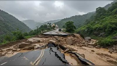 हरियाणा के पंचकूला में लैंडस्लाइड से सड़कें क्षतिग्रस्त:संपर्क कटा; मां वैष्णो देवी में बुजुर्ग लापता, 46 ट्रेनें कैंसिल, 5 शॉर्ट टर्मिनेट
