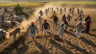 मुरादाबाद में तेंदुए का आतंक, मचा हड़कंप: खेत में हमला, कब्रिस्तान में बुजुर्ग जख्मी, भगदड़ से कई घायल