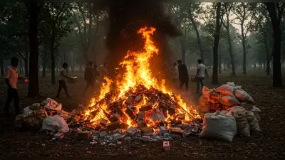 यूपी: एसटीएफ जांच के बीच दवा माफिया ने करोड़ों की नकली दवाएं जंगल में जलाकर मिटाए सबूत
