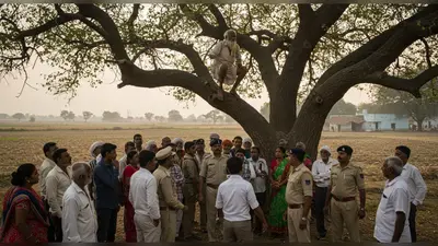 खाद संकट: “जान दे दूंगा!” पेड़ पर चढ़े किसान की धमकी ने मचाया हड़कंप, पुलिस बुलानी पड़ी
