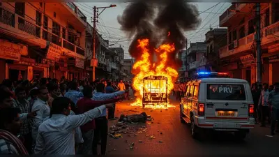 उरई में मारपीट और आगजनी, पीआरवी की लापरवाही ने बढ़ाया गुस्सा; दो पुलिसकर्मी निलंबित