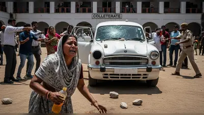 मुरादाबाद: कलेक्ट्रेट में महिला का हाई वोल्टेज ड्रामा, एडीएम की गाड़ी पर बरसाए पत्थर, आत्मदाह की कोशिश