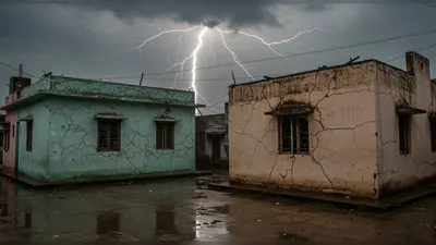 बरेली में आकाशीय बिजली का कहर: बारिश में दो मकानों पर गिरी बिजली, दीवारों में आईं दरारें, विद्युत उपकरण हुए खराब