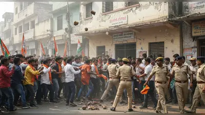 इटावा में सियासी घमासान: कांग्रेस कार्यालय पर घेराव के दौरान पथराव, 8 कांग्रेसी गिरफ्तार