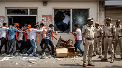 लखीमपुर में भाजपा कार्यकर्ताओं ने कांग्रेस कार्यालय में की तोड़फोड़, पुलिस बनी रही ‘मूकदर्शक’; वीडियो वायरल
