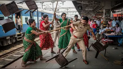 देवरिया रेलवे स्टेशन पर किन्नरों का तांडव: इंस्पेक्टर को दौड़ा-दौड़ाकर पीटा, कुर्सियां भी फेंकीं
