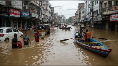 अलीगढ़ में भारी बारिश: नगर निगम की खुली पोल, घरों-दुकानों में घुसा पानी, सड़कों पर चली नावें