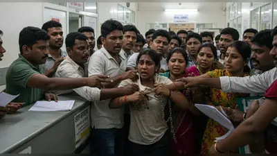 लखनऊ सिविल अस्पताल: पर्चा लाइन में चेन छीनते रंगे हाथ पकड़ी गई महिला स्नेचर, लोगों ने किया पुलिस के हवाले