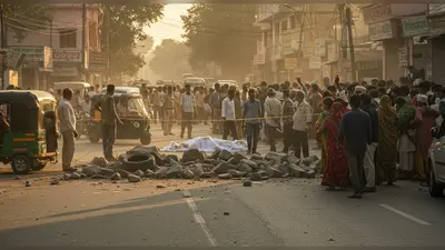 यूपी में खौफनाक वारदात: धारदार हथियार से युवक की हत्या, सिर की हड्डियां 10 मीटर दूर गिरीं; गुस्साए लोगों ने किया रोड जाम