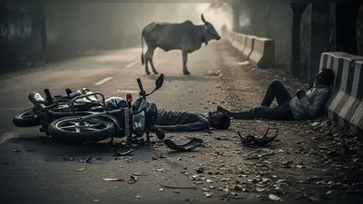 फतेहपुर में दर्दनाक हादसा: आवारा पशु से टकराई बाइक, भतीजे की मौके पर मौत, चाचा गंभीर रूप से घायल
