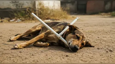 यूपी: गले में पाइप बंधा, क्रूरता से मारे गए कुत्ते की तस्वीर हुई वायरल, देख कांप उठे लोग