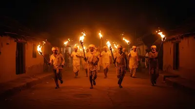 उत्तर प्रदेश: आधी रात को मशाल लेकर दौड़े ग्रामीण, 6 साल बाद लौटी पशुओं को बीमारी से बचाने की अनूठी परंपरा