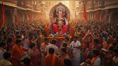 बरेली में गणपति बप्पा को भव्य विदाई: भक्ति गीतों पर झूमे भक्त, वायरल हुईं तस्वीरें