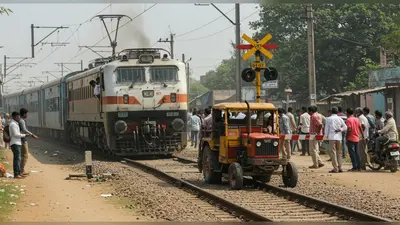 मेरठ: खरखौदा रेलवे फाटक पर फंसी ट्रैक्टर-ट्रॉली, 40 मिनट खड़ी रही खुर्जा पैसेंजर, यात्रियों में मची अफरातफरी